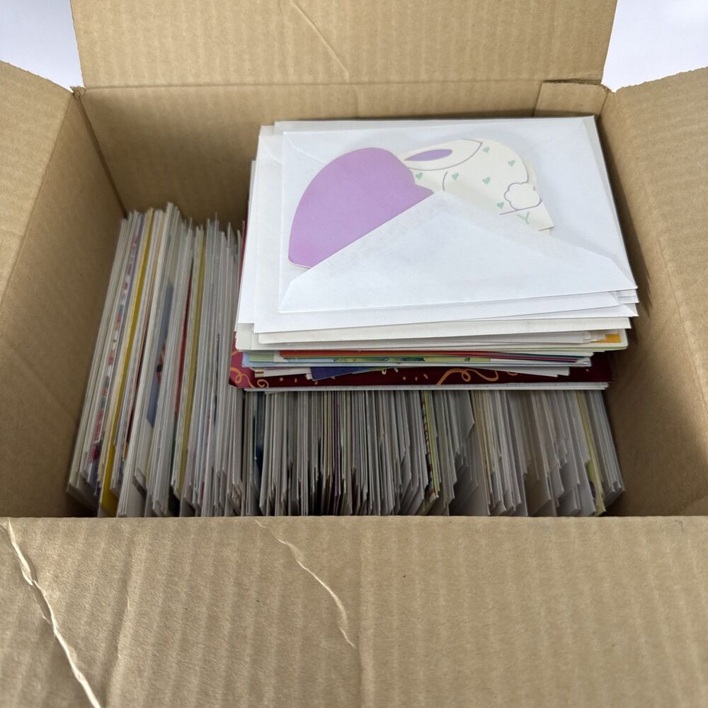 Vtg 300+ Hundreds Of Greeting Cards Lot Stationary Card Record - New